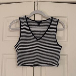 Forever 21 Cropped Striped Tank Top